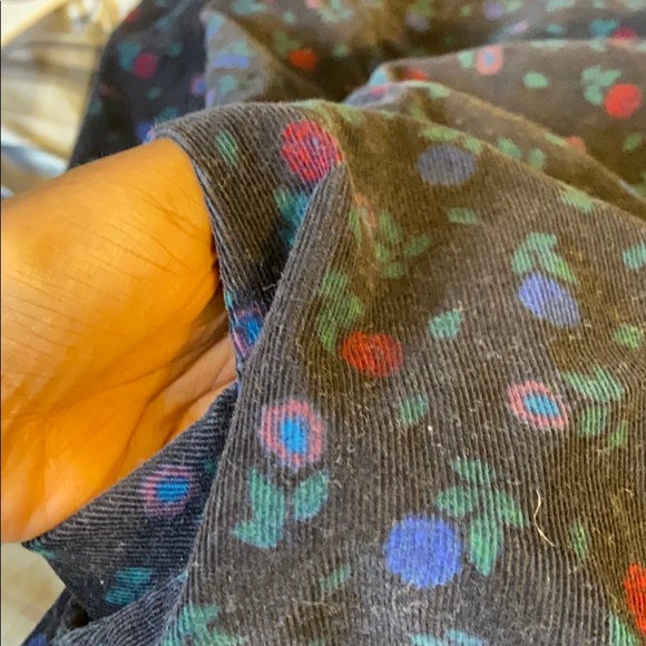 Laura Ashley Floral Corduroy Midi Dress, Size 4 - Picture 15 of 15